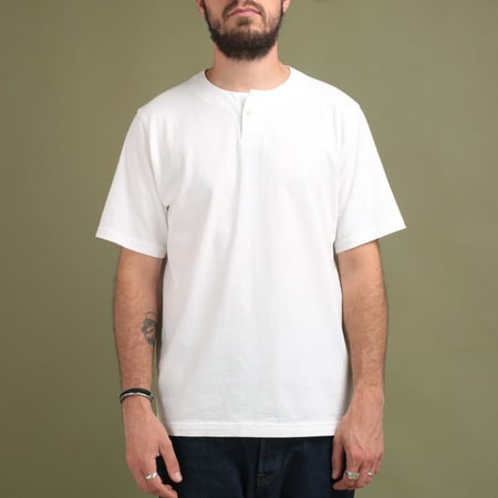 Henleyneck T-Shirt White