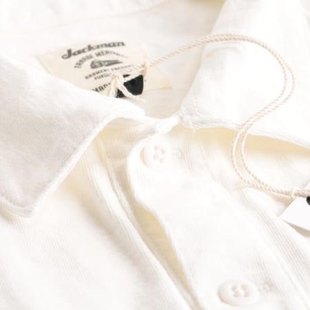 Dotsume L/S Polo Off White