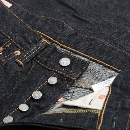 Image_Flâneurs_MOMOTARO / 0605-13 Natural Tapered 13oz Zimbabwe Cotton_fly detail