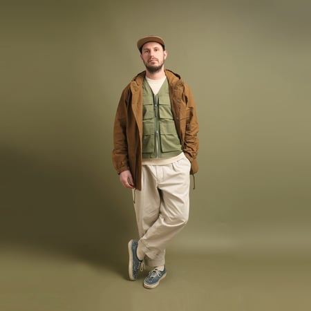Photographers Gilet in Olive Fine Twill