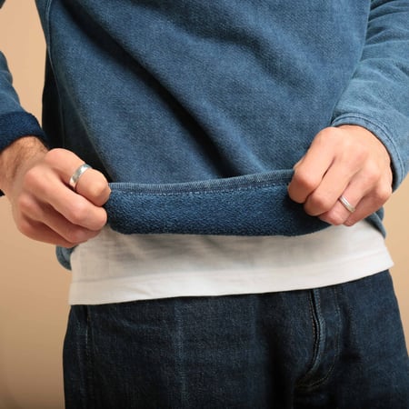 Indigo Shave Long Sleeve Sweatshirt