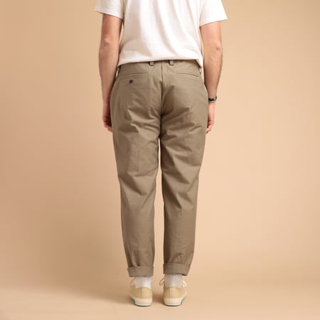 Back Nep Trousers Sepia