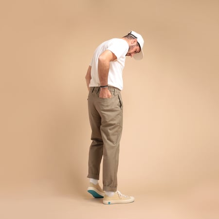 Back Nep Trousers Sepia