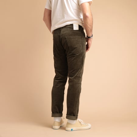 5 Pocket Tapered Corduroy Olive