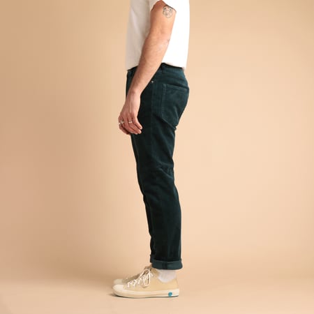 5 Pockets Tapered Corduroy Deep Blue