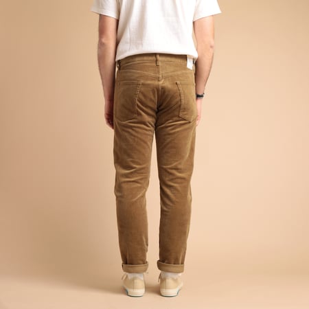 5-Pocket Tapered Beige Corduroy