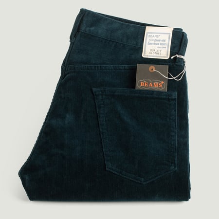 5 Pockets Tapered Corduroy Deep Blue