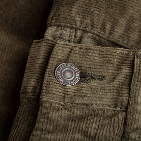 5 Pocket Tapered Corduroy Olive