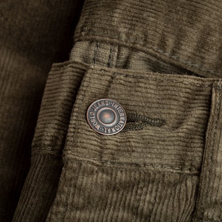 5 Pockets Tapered Corduroy Olive