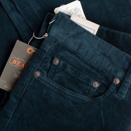 5 Pocket Tapered Corduroy Deep Blue