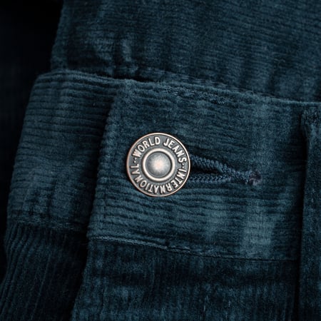 5 Pocket Tapered Corduroy Deep Blue