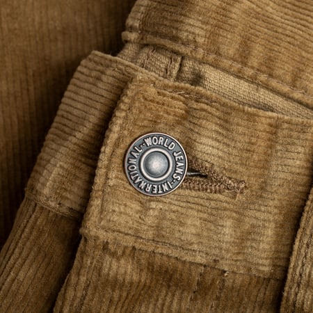 5-Pocket Tapered Beige Corduroy