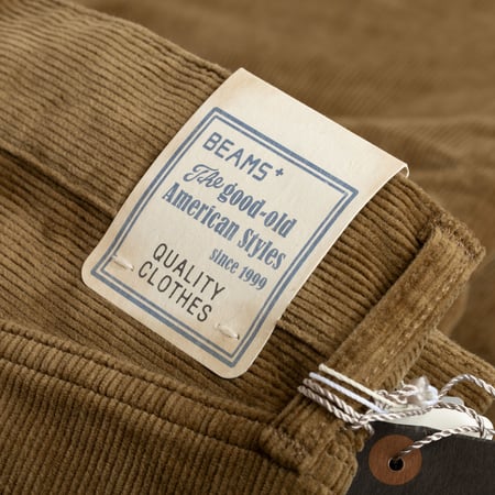 5-Pocket Tapered Beige Corduroy