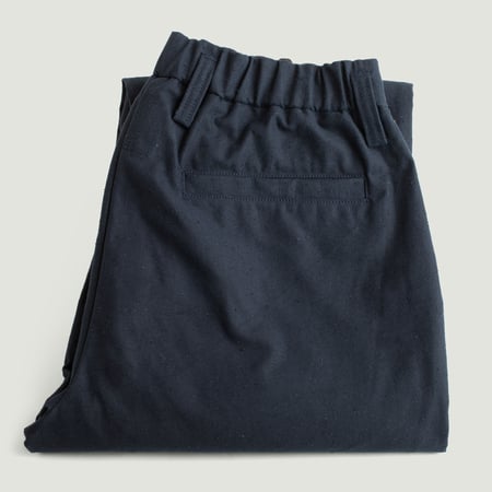 Back Nep Trousers Dark Navy