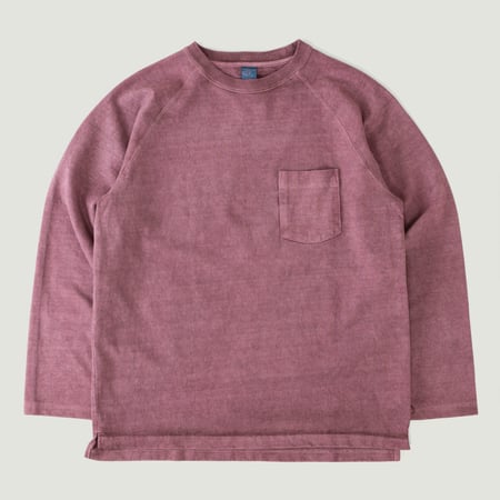 Heavy Raglan Pocket T-Shirt L/S P-Azuki