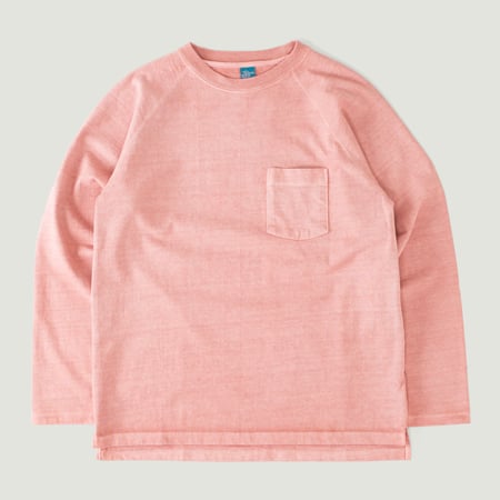 Heavy Raglan Pocket T-Shirt L/S P-Coral