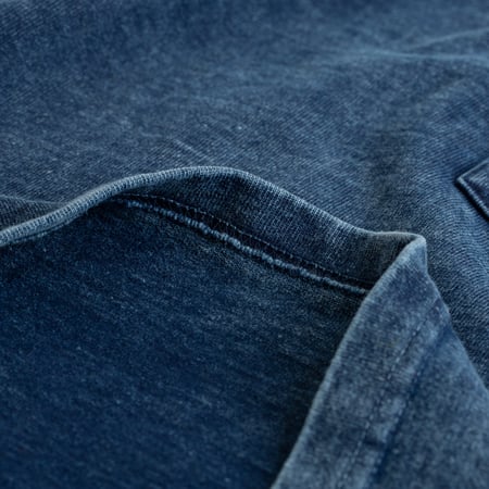 Long Sleeve Heavy Crew Tee Indigo Shave