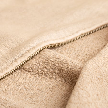 Heavy Zip Hoodie Sweatshirt in Pearl Latte