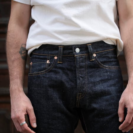 0405-82IE High Tapered 16oz Textured Denim
