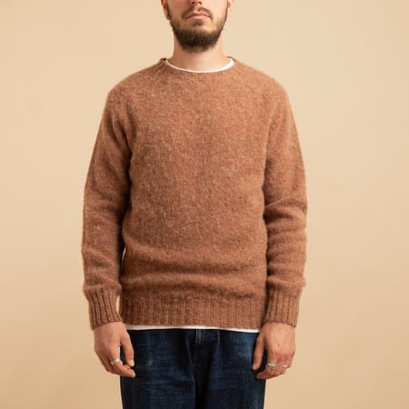 HARLEY OF SCOTLAND X FLÂNEURS / Shaggy Crew Neck Sweater Brae