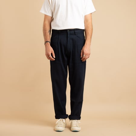 JAPAN BLUE / Indigo Sashiko Wide Tapered 5P Pants