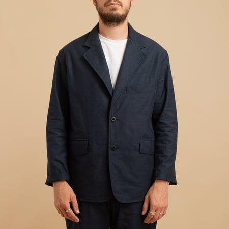 Back Nep Jacket Dark Navy