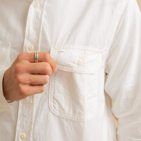 F3496 Oxford Work Shirt White