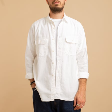 F3496 Oxford Work Shirt White