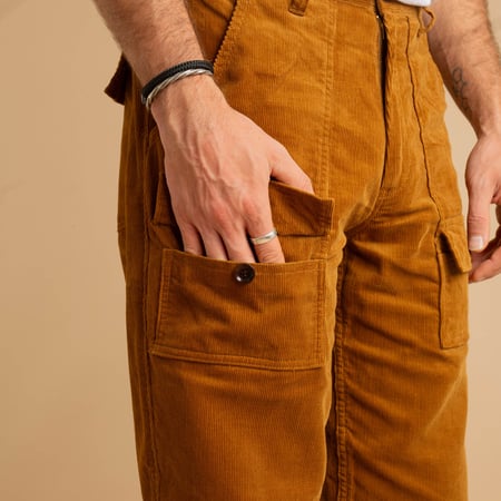 F0523 Corduroy Bush Pants Khaki