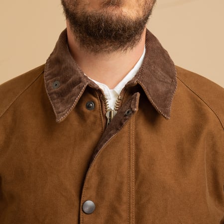 F2361 Heavy Moleskin Riding Jacket Brown