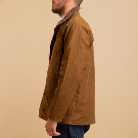 F2361 Heavy Moleskin Riding Jacket Brown