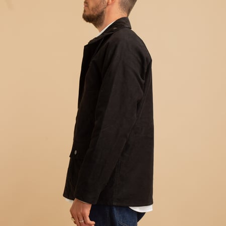 F2361 Heavy Moleskin Riding Jacket Black