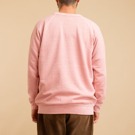Raglan Crewneck Sweatshirt in Peach Coral