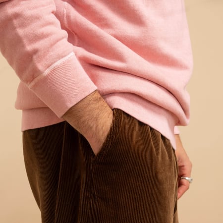 Raglan Crewneck Sweatshirt in Peach Coral