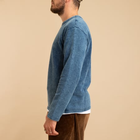 Indigo Shave Long Sleeve Sweatshirt