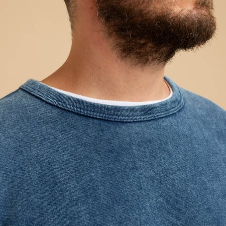 Sweatshirt Manches Longues Indigo Shave