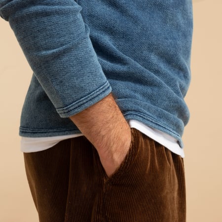 Indigo Shave Long Sleeve Sweatshirt