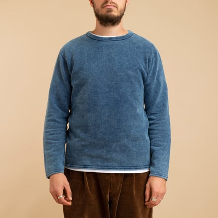 L/S Crew Sweat Indigo Shave