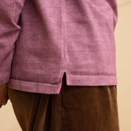 Heavy Raglan Pocket Long Sleeve T-Shirt in Azuki