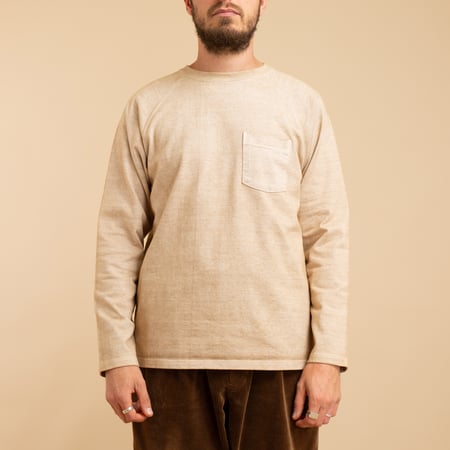 Heavy Raglan Pocket T-Shirt Long Sleeve P-Latte