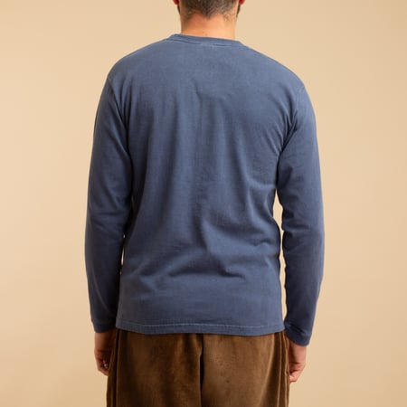GOOD ON flâneurs long sleeve crew tee LS Crew Tee P-Navy, viewed from the back