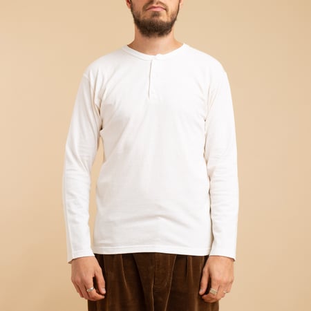 Long Sleeve Henley T-Shirt P-Natural