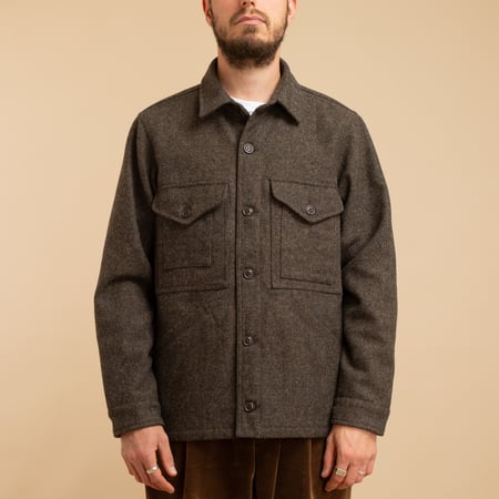 Wool Cruiser Jacket Brown