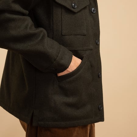 Dark Green Wool Cruiser Jacket
