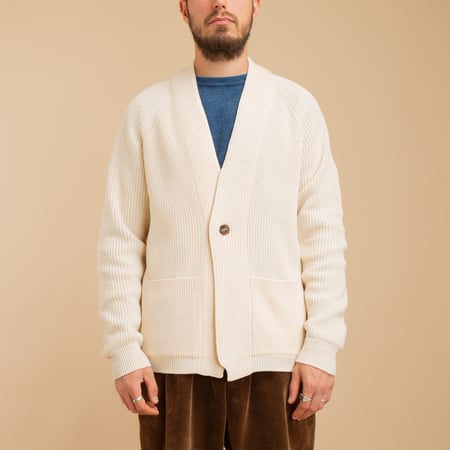 Signature 1 Button Cardigan Ivory