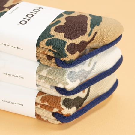 Camo Pile Crew Socks Pastel