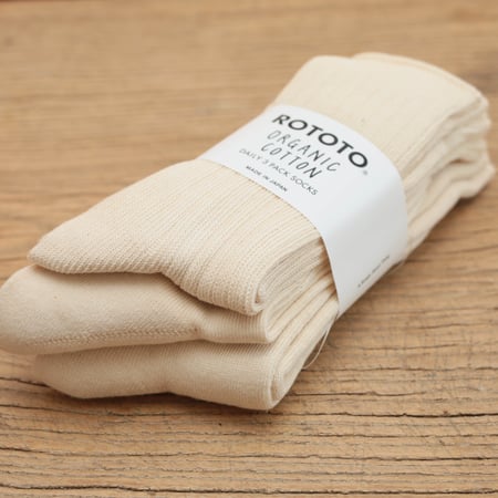 Organic Daily 3 Pack Crew Socks