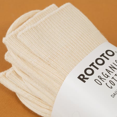 Organic Daily 3 Pack Ribbed Crew Socks Ecru