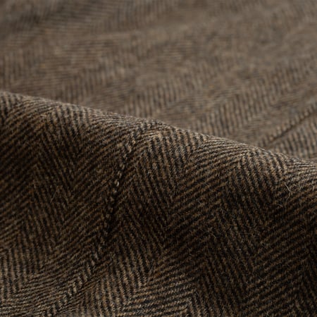 Labura Herringbone Wool Brown