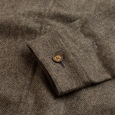 Labura Herringbone Wool Brown